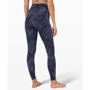 Lululemon Align Size 2 High Rise Pocket Leggings Black Gray Tie Dye Yoga